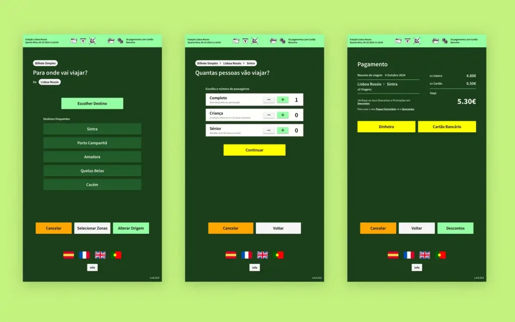 Comboios de Portugal Ticket Vendings